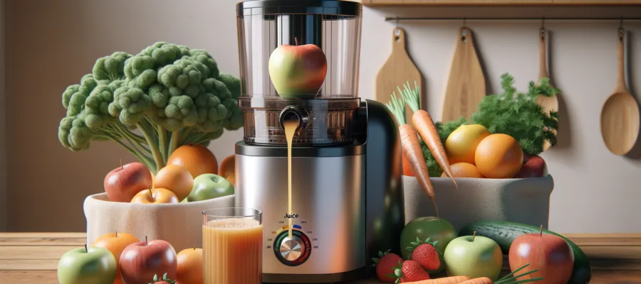 Entsafter als Teil einer veganen und pflanzenbasierten Ernaehrung