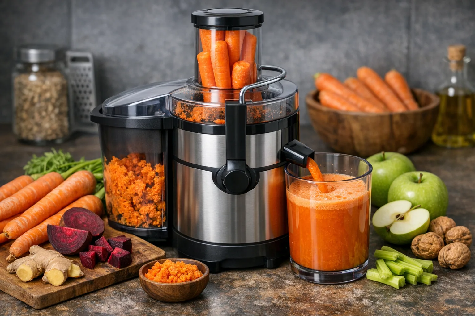 Entsafter fuer harte Zutaten: Worauf bei Karotten & Co. zu achten ist