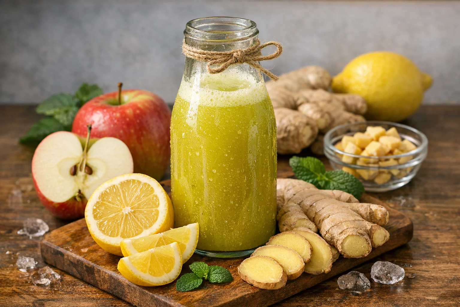 Apfel-Zitrone-Ingwer-Detoxsaft
