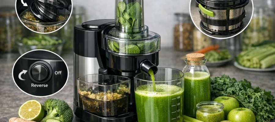 Entsafter fuer gruene Smoothies und Gemuesesaefte: Spezielle Funktionen erklaert
